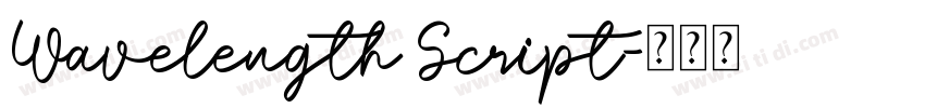 Wavelength Script字体转换
